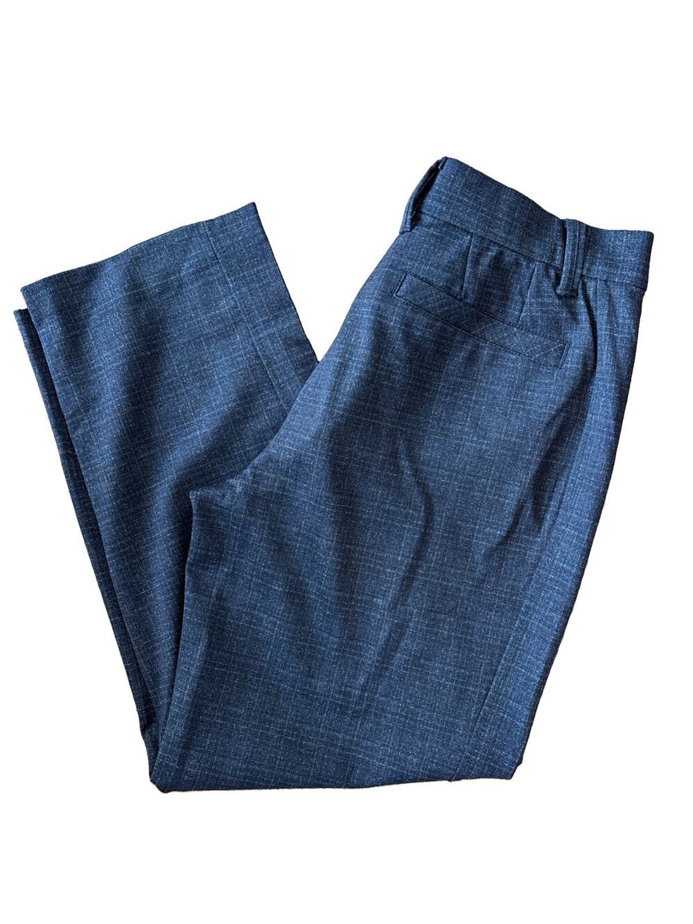 Wit & Wisdom Charcoal Patterned Wide Leg Dressy Work Cropped Pants Sz 8 26”